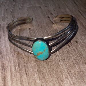 Sterling Silver, Turquoise cuff bracelet